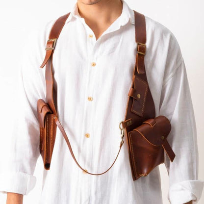 Medieval Underarm Shoulder Holster Phone Bag Wallet Pocket Card Holder - VOTVO