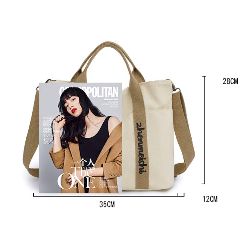 Borsa tote in tela riutilizzabile e impermeabile – Borsa a tracolla versatile