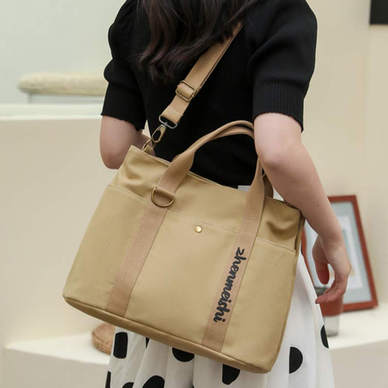 Borsa tote in tela riutilizzabile e impermeabile – Borsa a tracolla versatile