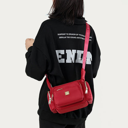Borsa a tracolla in nylon per donna - Uso quotidiano, tasche multiple, tracolla regolabile