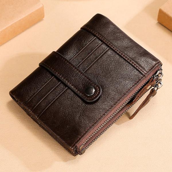 Men's RFID Anti-theft Retro Wallet – Genuine Leather, Secure & Stylish