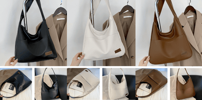 Simple leather tote bag👜