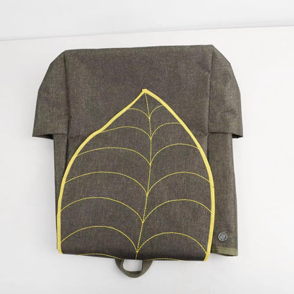 Leaf Pattern Stylish Backpack for Women – Durable Canvas Bag for Daily Use & Travel