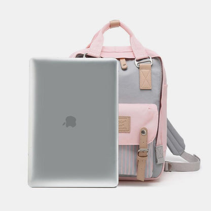 Large Capacity Vintage Laptop Backpack for Women – Multi-Pocket, Stylish & Durable for School & Travel