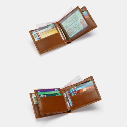 Retro RFID Multi - Slot Wallet – Leather, Stylish and Secure for Men - VOTVO