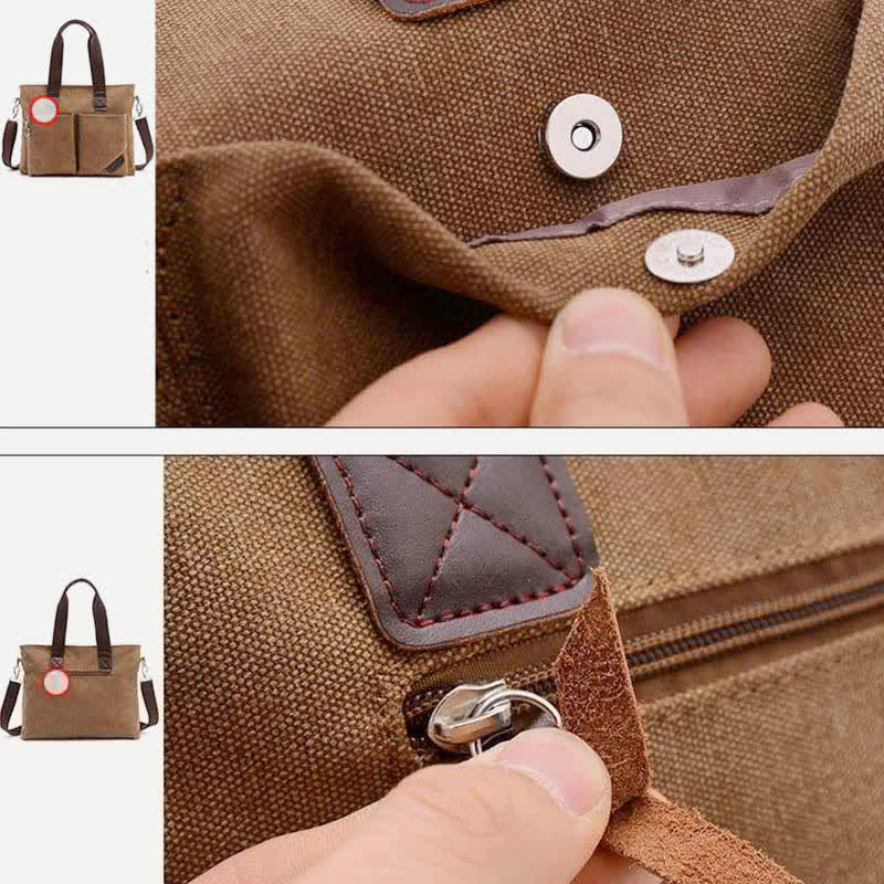 Unisex Canvas Shoulder Bag – Retro Casual Handbag & Work Tote - VOTVO