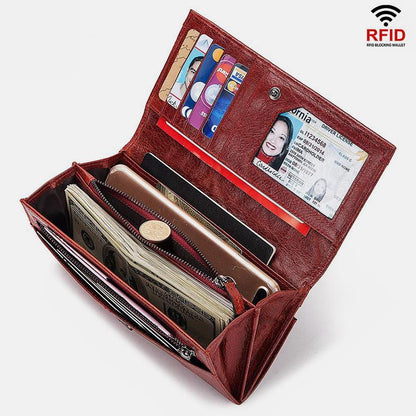 RFID Blocking Anti-theft Genuine Leather Wallet | Stylish & Secure