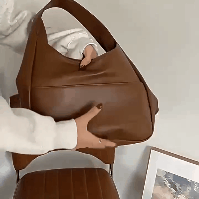 Simple leather tote bag👜