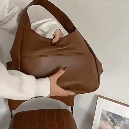 Simple leather tote bag👜