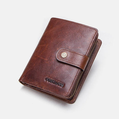 RFID GenuineLeather Multi - Card Buckle Wallet - VOTVO