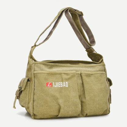 Messenger Bag for Men - Vintage Canvas Large Crossbody Kit