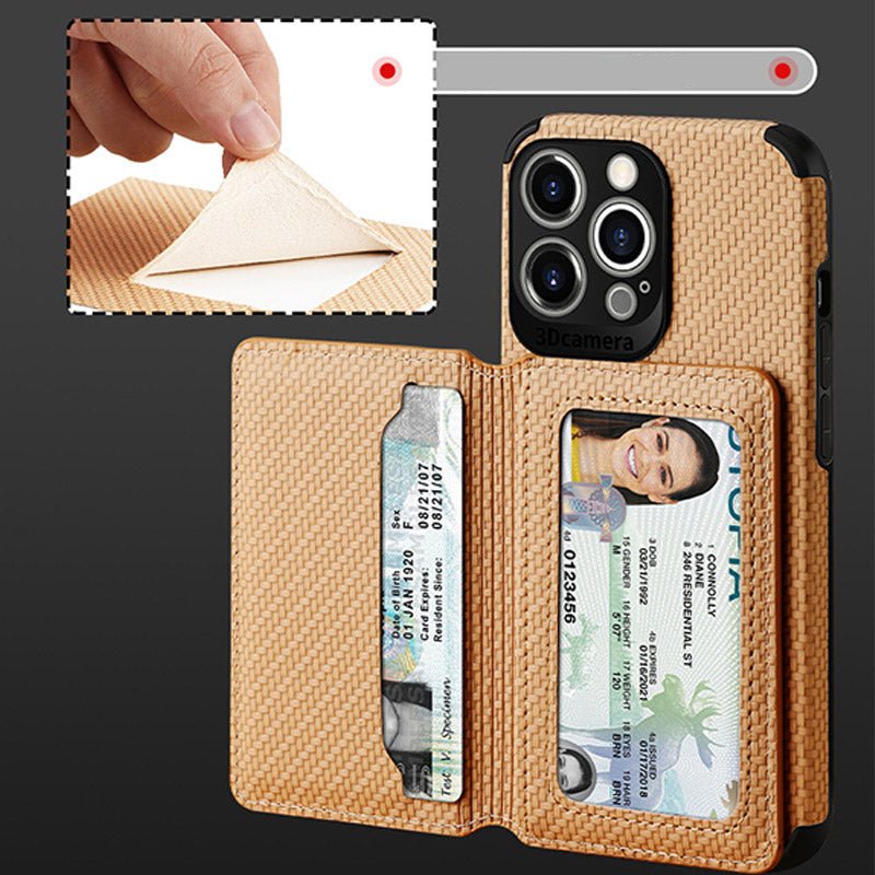 RFID Blocking Phone Case Wallet with Card Holder Kickstand for iPhone - VOTVO