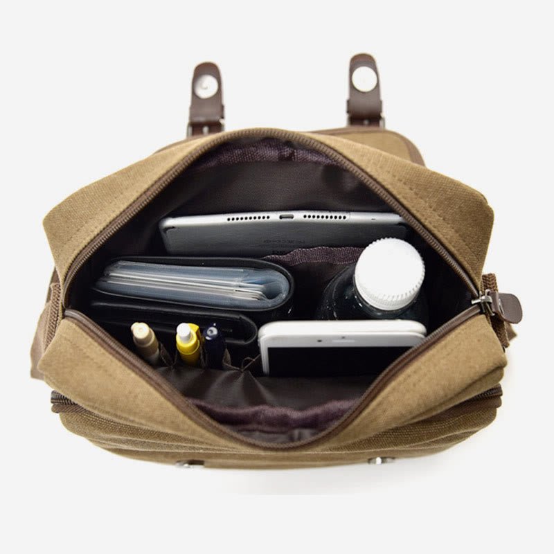 Retro Canvas Messenger Bag for Men – Crossbody Shoulder Bag for Business & Travel - VOTVO