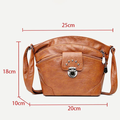 Retro Faux Leather Crossbody Bag for Women – Small Shoulder Purse for Daily Use - VOTVO