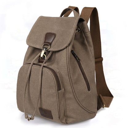 Canvas Backpack for Women & Girls – Vintage Drawstring School & Travel Rucksack