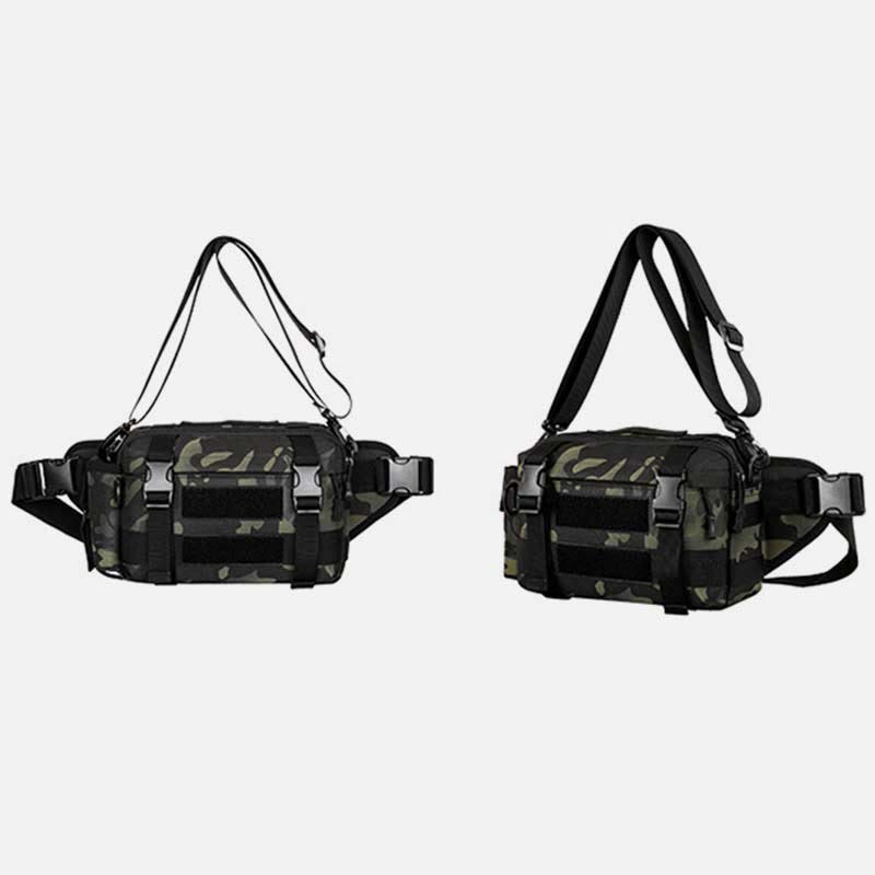 Large Camo Tactical Bag for Sports | Nylon Crossbody Bag Waist Bag