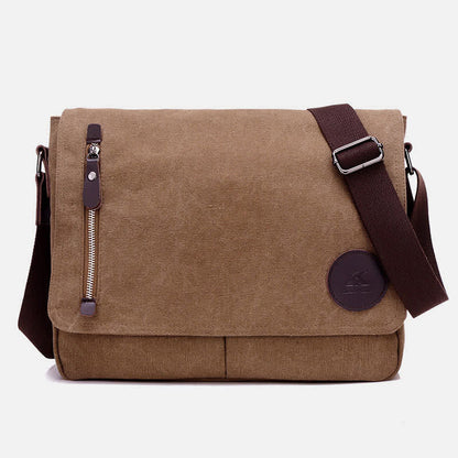 Canvas Messenger Bag for Men Travel Satchel Water Resistant Crossbody Bag - VOTVO