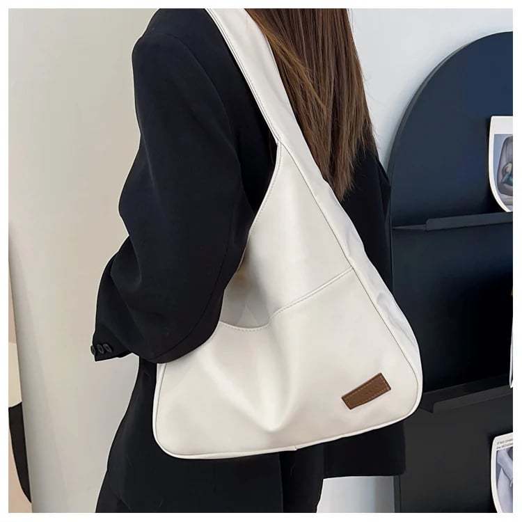 Simple leather tote bag👜