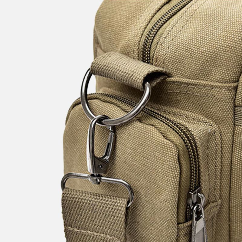 Messenger Bag for Men – Casual Canvas Multi - Pocket Crossbody Bag with Adjustable Strap - VOTVO