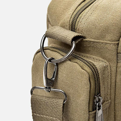 Messenger Bag for Men – Casual Canvas Multi - Pocket Crossbody Bag with Adjustable Strap - VOTVO