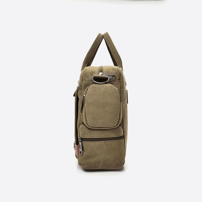 Messenger Bag for Men – Casual Canvas Multi-Pocket Crossbody Bag with Adjustable Strap