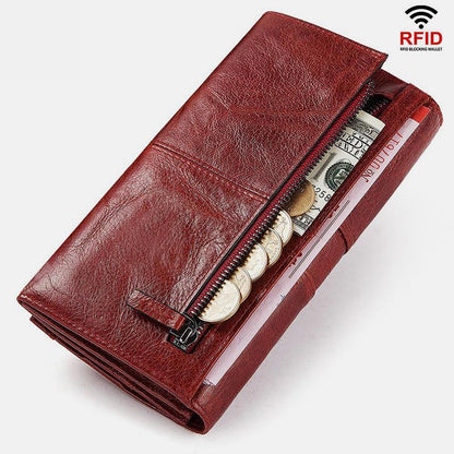 RFID Blocking Anti-theft Genuine Leather Wallet | Stylish & Secure