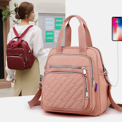 Multifunctional Lightweight Embossing Handbag – Crossbody & Backpack - VOTVO