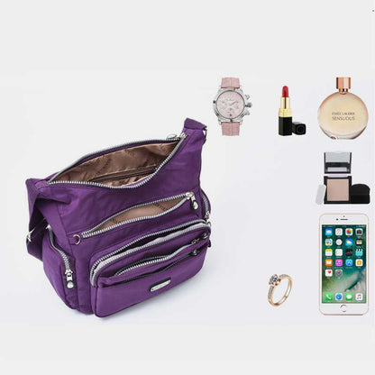 Borsa a tracolla multitasche in nylon impermeabile