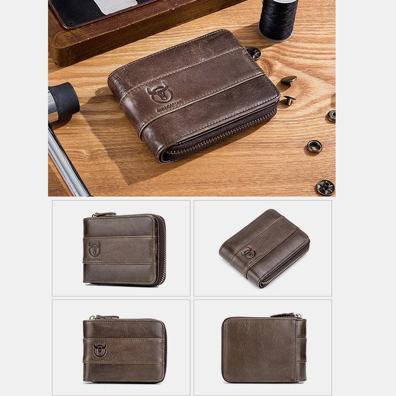 RFID Antimagnetic Vintage Genuine Leather Wallet - VOTVO