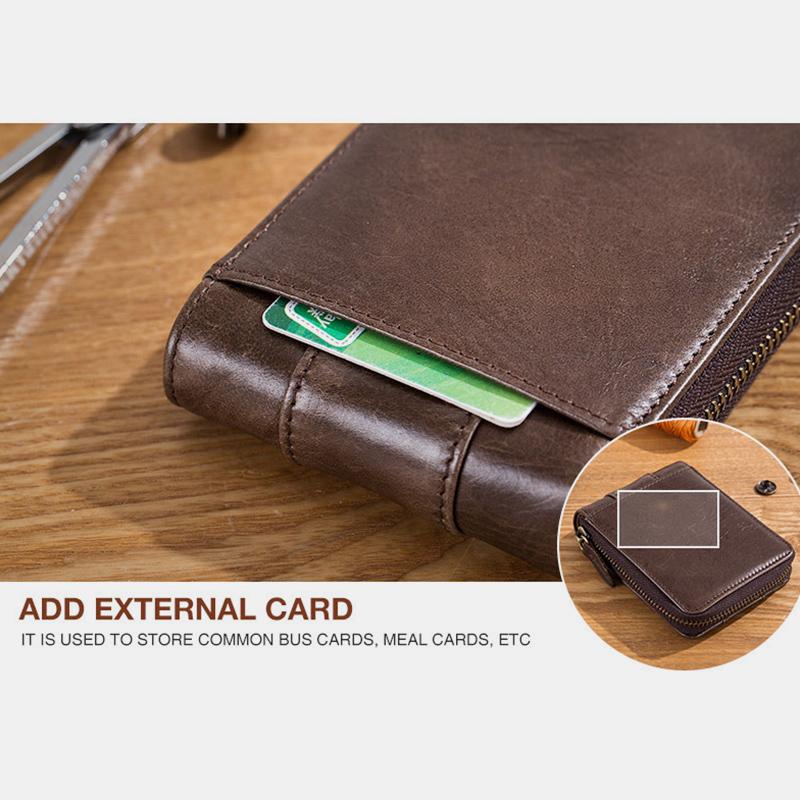 RFID Antimagnetic Vintage Genuine Leather Wallet - VOTVO