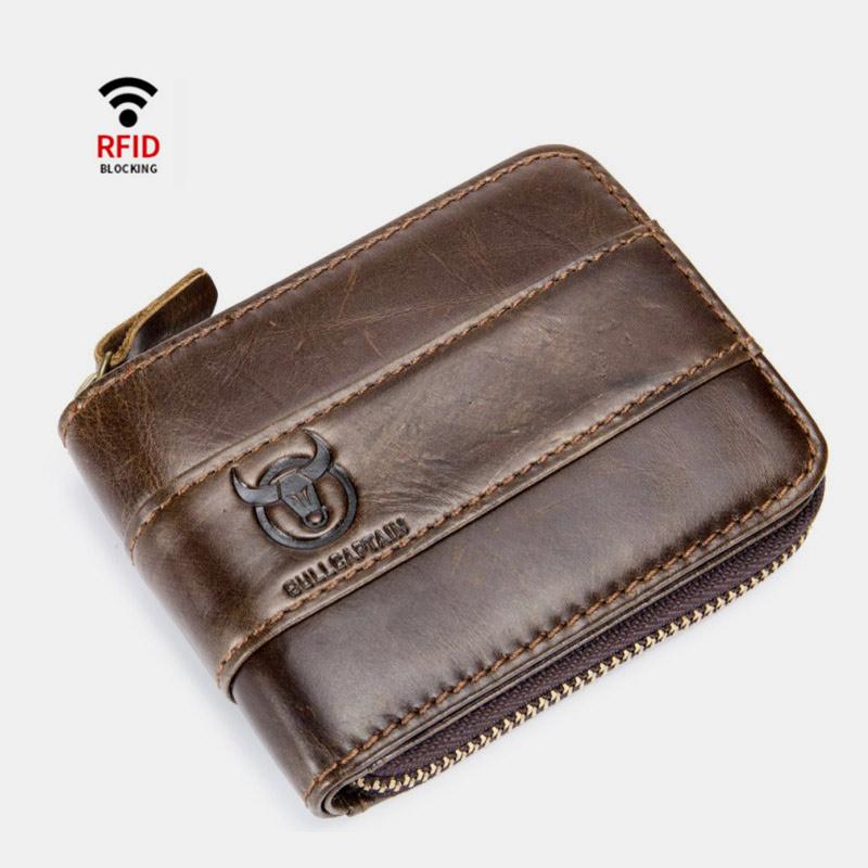 RFID Antimagnetic Vintage Genuine Leather Wallet - VOTVO