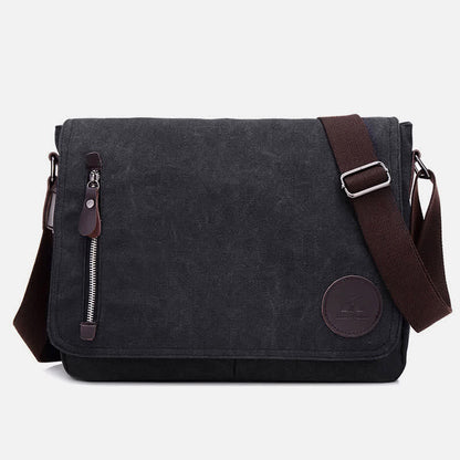 Canvas Messenger Bag for Men Travel Satchel Water Resistant Crossbody Bag - VOTVO