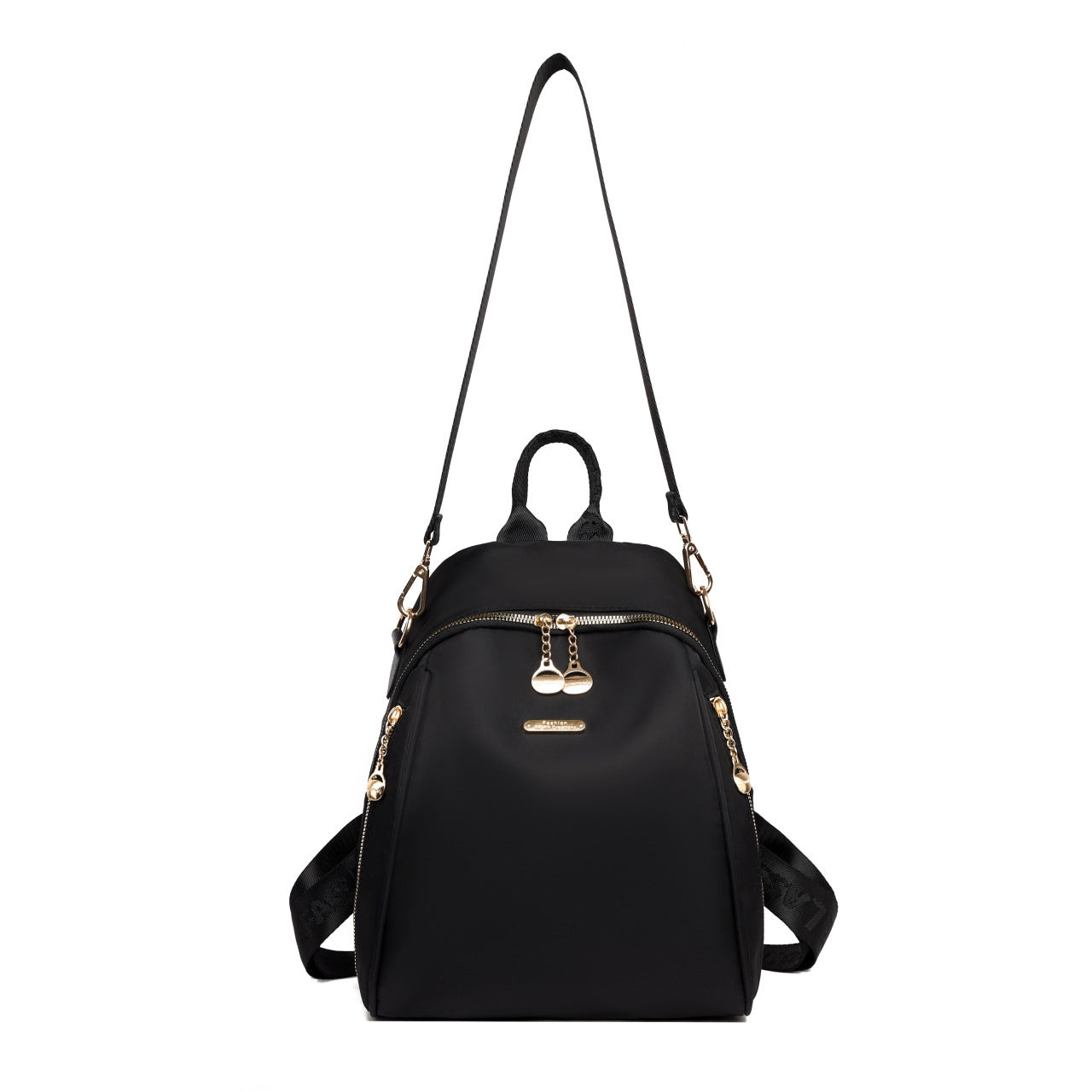 Black Oxford Backpack for Travel and Everyday Use