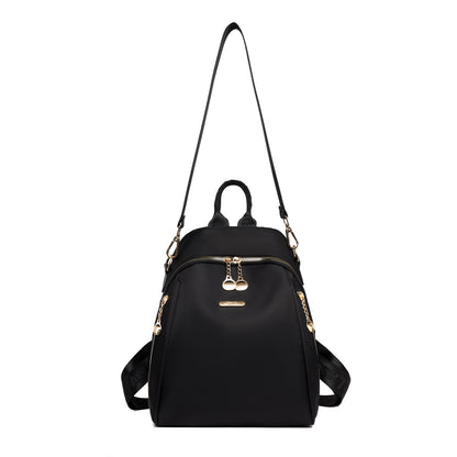 Black Oxford Backpack for Travel and Everyday Use