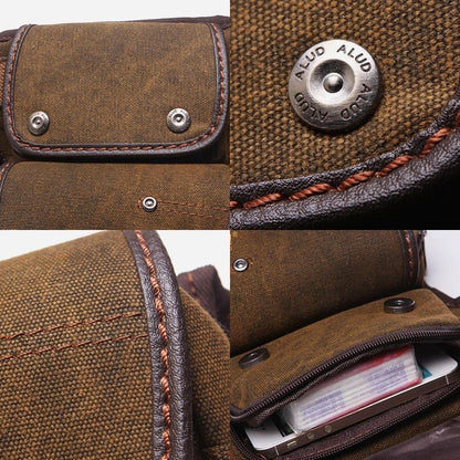 Men’s Retro Canvas Leg Bag – Outdoor Sports Crossbody with Adjustable Strap - VOTVO