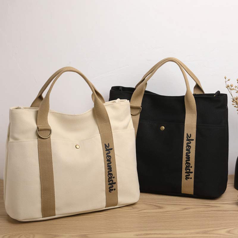 Borsa tote in tela riutilizzabile e impermeabile – Borsa a tracolla versatile
