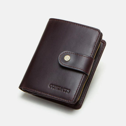 RFID GenuineLeather Multi - Card Buckle Wallet - VOTVO