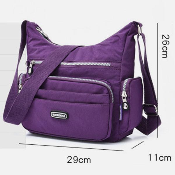 Borsa a tracolla multitasche in nylon impermeabile