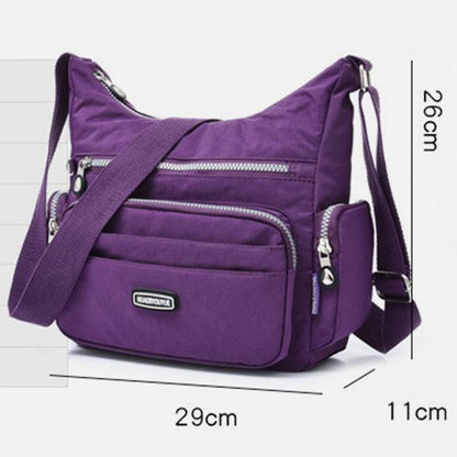 Borsa a tracolla multitasche in nylon impermeabile