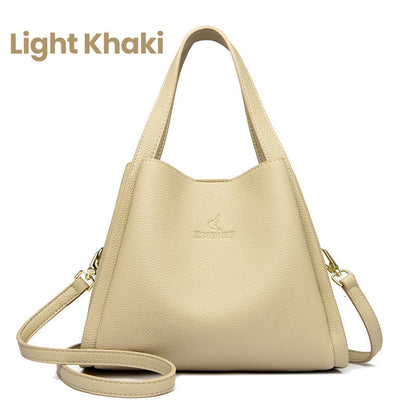 Embossed Soft Leather Handbag – Stylish, Versatile & Timeless Design