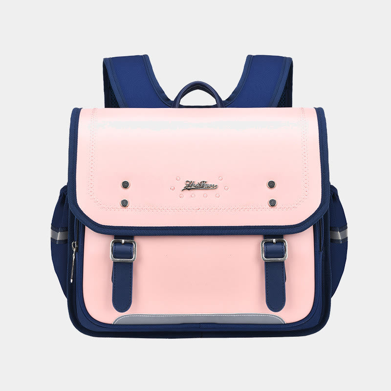 Reflective Girls & Boys School Backpack – Waterproof Faux Leather Kids Bookbag