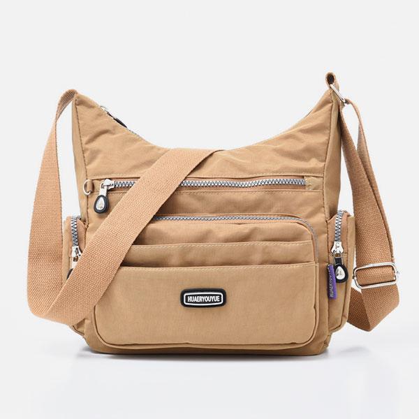 Borsa a tracolla multitasche in nylon impermeabile