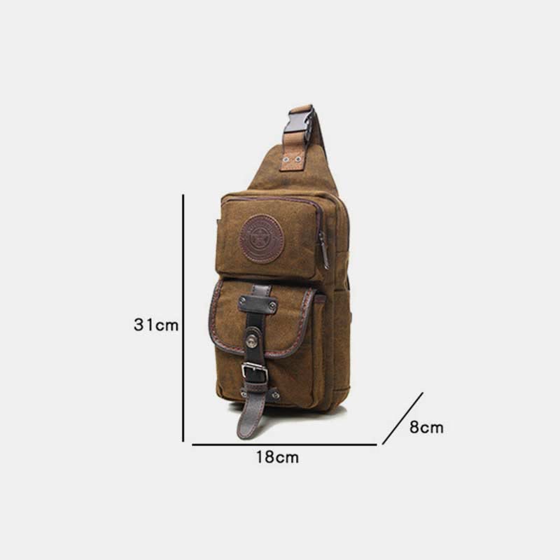 Sling Bag for Men – Lightweight Outdoor Sport Canvas Crossbody Backpack
