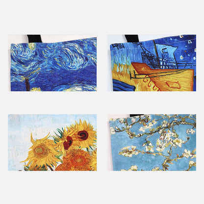 Handbag for Women - Starry Sky Oil Painting Canvas Beach Shoulder Bag