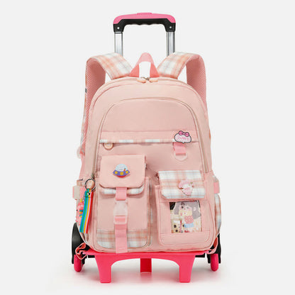 School Backpack for Kids – Cute Pattern Rolling Backpack with Adjustable Straps
