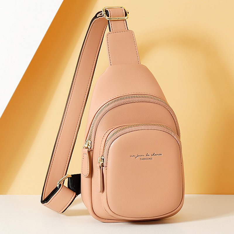 Sling Backpack Chest Bag for Women Small Leather Crossbody Bag - VOTVO