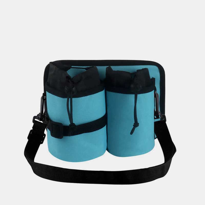 Portable Water Bottle Holder Pouch with 2 Bottle Pockets – Adjustable Carrier for Travel, Sports, and Daily Use - VOTVO