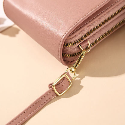 Lightweight Leather Phone Purse - Mini Crossbody Shoulder Bag & Cell Phone Pouch for Women