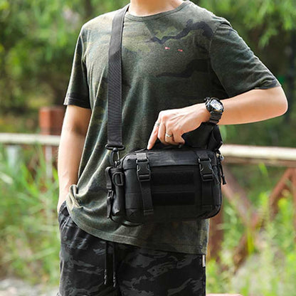 Large Camo Tactical Bag for Sports | Nylon Crossbody Bag Waist Bag