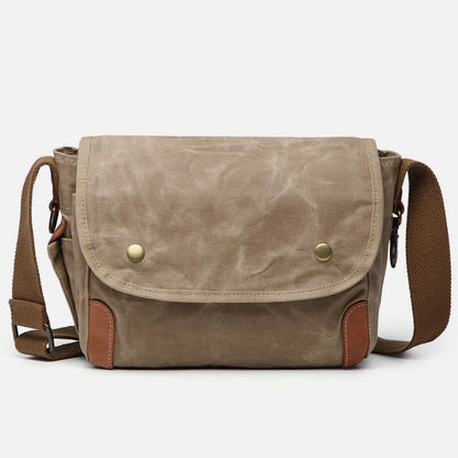 Retro Waterproof Canvas Crossbody Bag for Men – Commuter Messenger Purse